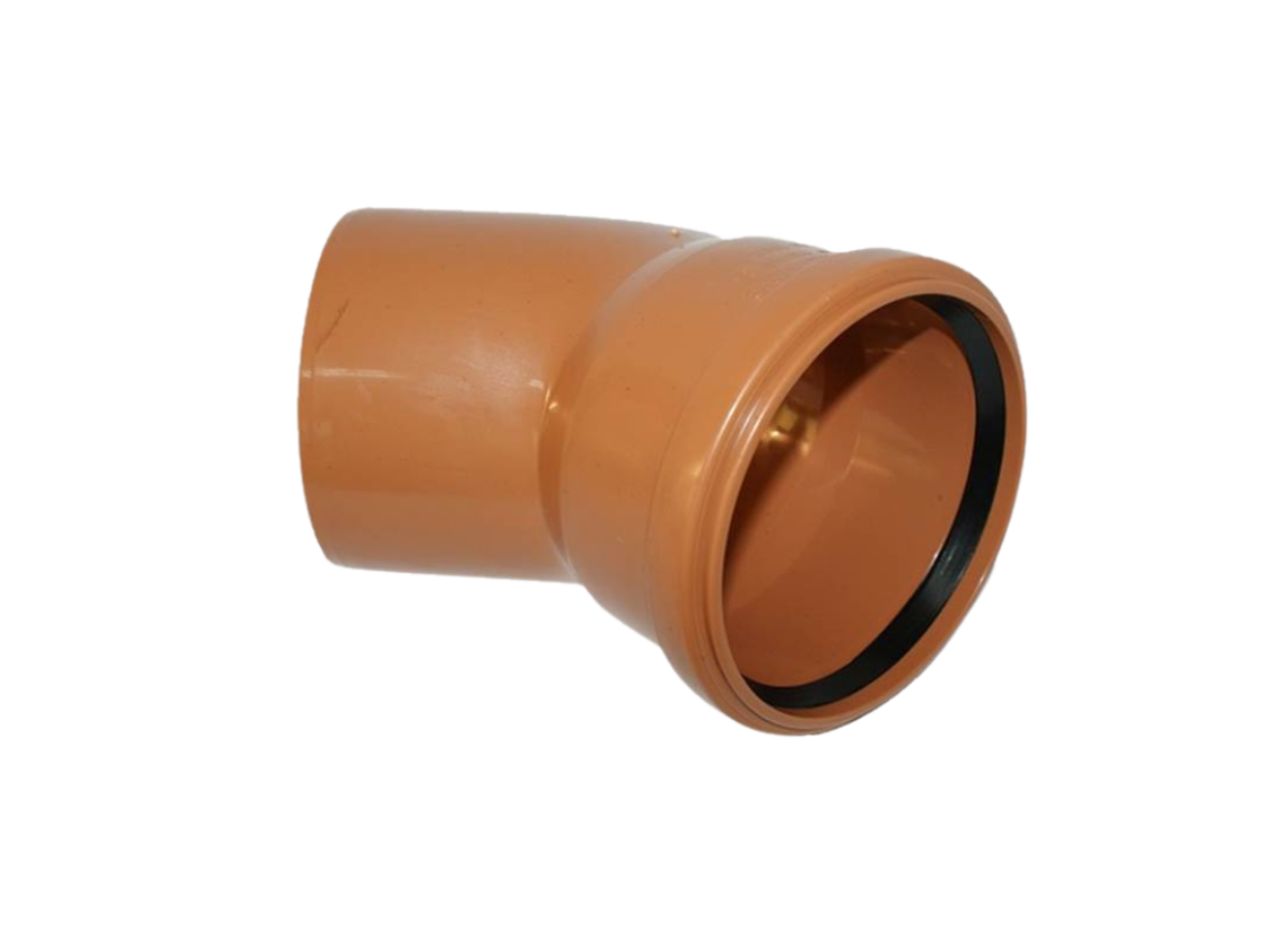 KG-Rohr Bogen PVC 15 Grad DN 110